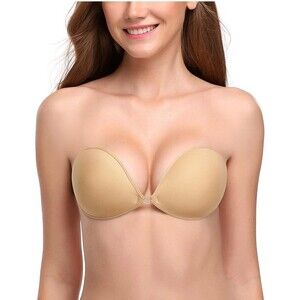 Wingslove Adhesive Bra Reusable Strapless Self Silicone Push-up Bra D Cup